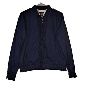 Renuar Blue Lightweight Zip Up Jacket Womens Size Medium
